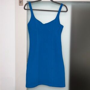 Zara Electric Blue Bustier Body Con Mini Dress 
Size - M